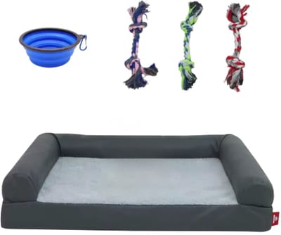 Hondenbench - 76cm - Hondenbed - Donkergrijs - Hondensofa - Hondenzetel - Wasbaar - Ook voor katten