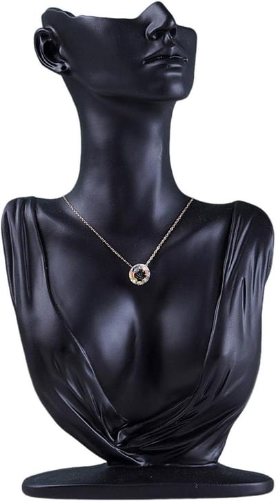 Sieraden Display - Sieradenhouder Organizer - Sieraden Presenteren - Elegante Etalagepop Vorm - 33 cm Hoog - Zwart
