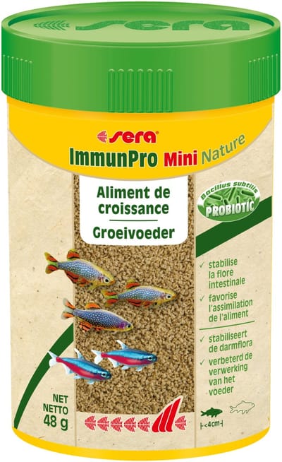 Sera Immunpro Mini nature 100ml-aliments pour poissons d'eau douce
