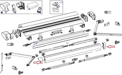 Thule 6300 Leadrail Eindkappenset wit