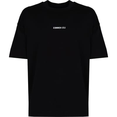 Les Hommes T-Shirt Happy Pictures Mannen zwart