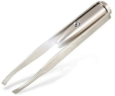 WiseGoods Luxe Pincet Met LED Verlichting - Epileren & Precisiewerk - Verzorging - Accessoires - Hobby Tools - Tool - DIY - Zilver