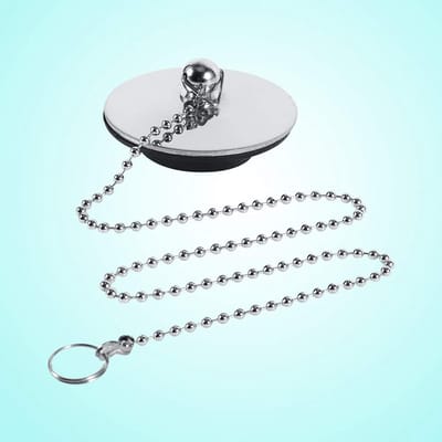 Dailygoods- Wastafelplug Universeel - Afvoerplug - Badstop - Gootsteenstop - Massief Metalen - Met Ketting - Afvoerstop