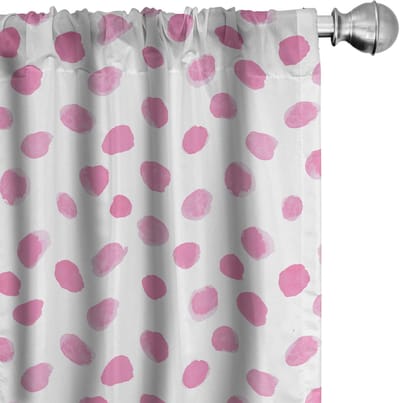 ABAKUHAUS – pastel gordijnen – 2-delige set 75x245 cm – roze en wit