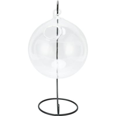Aquarium en Verre Suspendu Transparent de Bureau Suspendu en Verre avec Support pour Bureau Maison