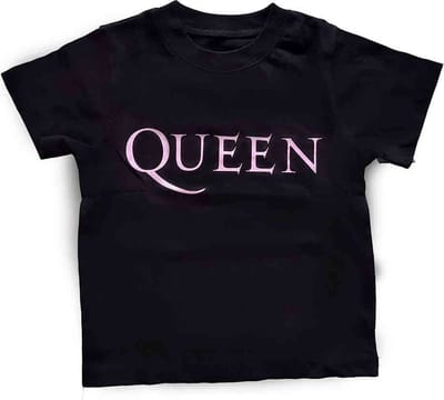 Queen - Pink Logo Kinder T-shirt - Kids tm 3 jaar - Zwart