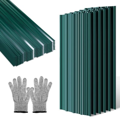 Trapezium dakplaten - Golfplaten Profielplaten - Dakbedekking Tuinhuis - Verzinkt Staal - 129 x 46 cm - Groen