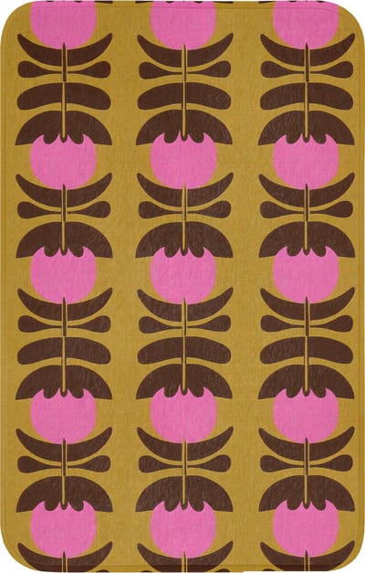 WC mat 50x80 cm - Antislip - Abstract - Bloemen - Roze - Toiletmat - Vloermat - Douchemat - Toilet tapijt - Toiletmatten