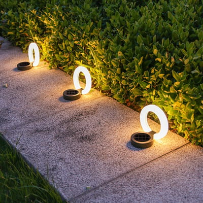 1/4-pack zonne-buitenverlichting, LED waterdichte sfeerverlichting, warmwitte lamp, voor tuin, hek, gazon, veranda, looppad, decoratie