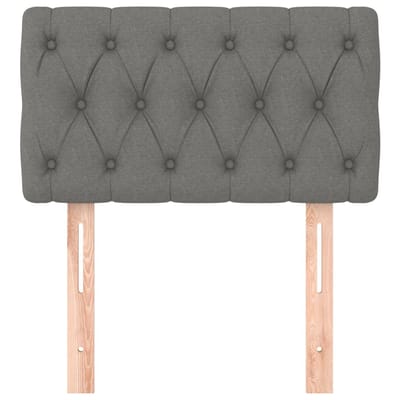 vidaXL - Hoofdbord - 80x7x78/88 - cm - stof - donkergrijs