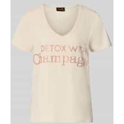 Loose fit T-shirt met V-hals