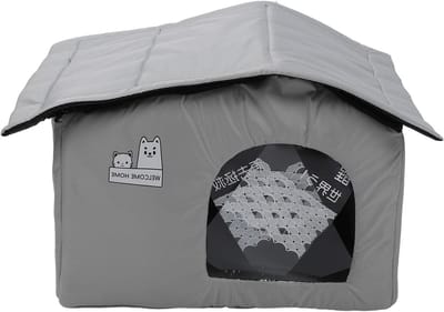 Buiten kattenhuis met koelelementen, ademend oxforddoek, bijtbestendig kattenbed voor zomerverkoeling en comfort