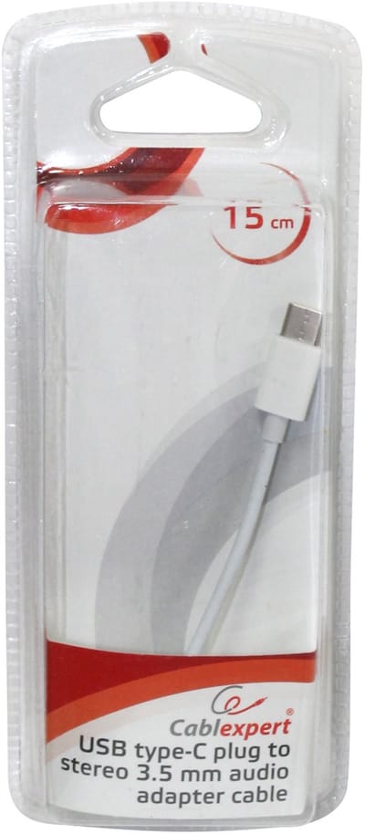 Cablexpert USB-C naar 3,5mm Jack audio adapter - 0,15 meter