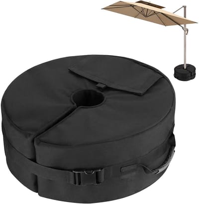 GELLDG Zandzakken - Contragewichtzakken voor parasols - Met opening aan de zijkant - Stabiele ondersteuning - Kan tot 30 kg zand bevatten - Handzame contragewichtzakken - Geschikt voor alle soorten parasols