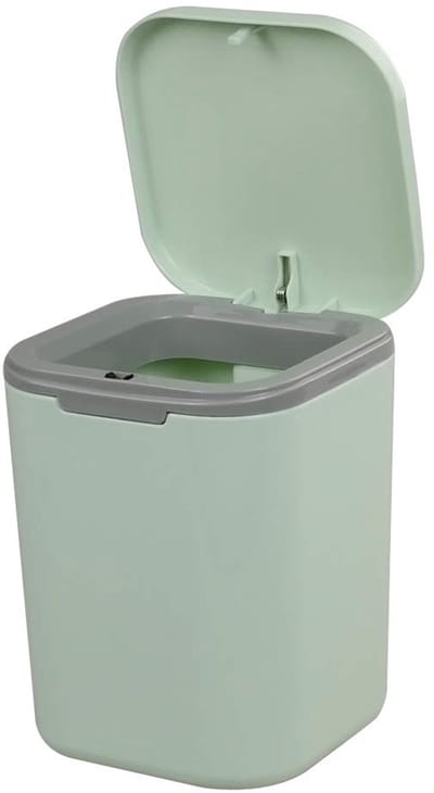 prullenbak- tafelafvalbakje- Kantoor Prullenbakken- prullenbakje aanrecht-prullenbakje klein-Aanrecht Afvalbakje -Tafelvuilnisemmer Met Deksel-Mini Prullenbak-Thuis / Kantoor- Tafelafvalemmer- Geschikt voor Bureau, Kaptafel, Nachtkastje Enz-Groen