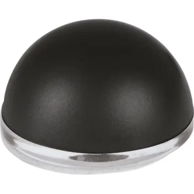 Fix-o-moll Stootdop - Zelfklevend - Zwart - Rubber - Diameter 22mm - 2 Stuks