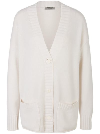 Vest 100% kasjmier Van Peter Hahn wit
