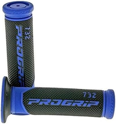 Handgrepen Set - Motor Handvatten - Motor Rijden - Dubbel Materiaal Rubber - 22mm 24mm - Zwart Blauw