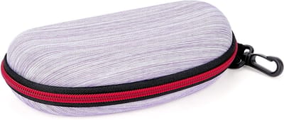 Extra grote harde zonnebril etui, opbergzak voor oversized zonnebrillen, organizer voor bescherming en transport van brillen (XXL, paars)