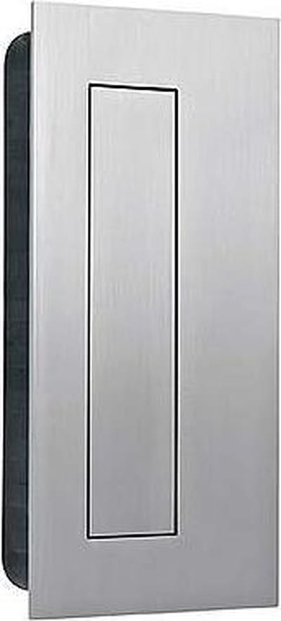 Schuifdeurkom Rechthoekig met veerklep 135x70x17mm RVS