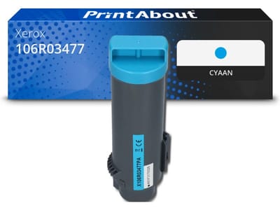 PrintAbout huismerk Toner 106R03477 Cyaan Geschikt voor Xerox