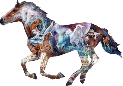 Legpuzzel - Contourpuzzel - 800 stukjes - The Mystery of the Horse  -Sunsout