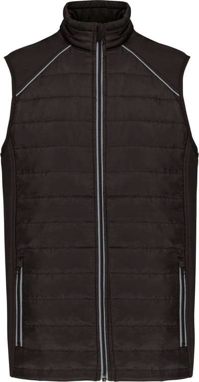 WK. Designed To Work Bodywarmer Day To Day in twee stoffen WK606 - BLACK / SILVER - XS