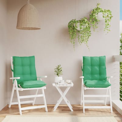 vidaXL - Stoelkussens - 2 - st - lage - rug - oxford - stof - groen