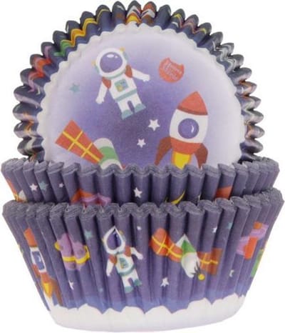 House of Marie Cupcake Vormpjes - Ruimte - pk/50 - Baking Cups voor Muffins en Cupcakes