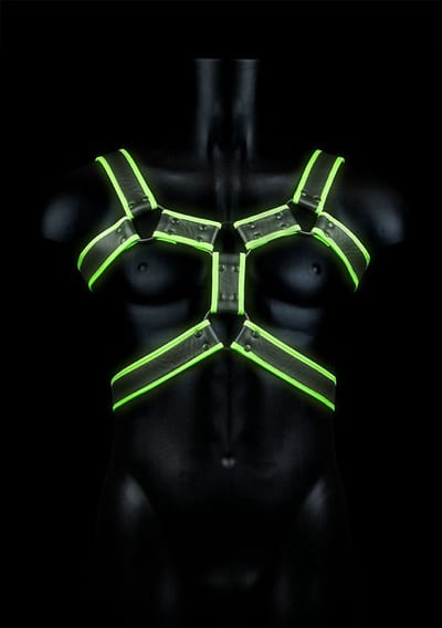 Shots - Ouch! Lichaamsharnas - L/XL neon green/black L/XL