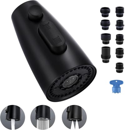 Kraanbeluchter met 9 adapters - 3 Straalstanden - Kraanstuk - Kraan verlengstuk - Kraankop - Kraan opzetstuk - Perlator - Keukenkraan - Waterbesparend - Kraanonderdelen - Universeel - Eenvoudige Installatie - Voor keuken, badkamer, wastafel