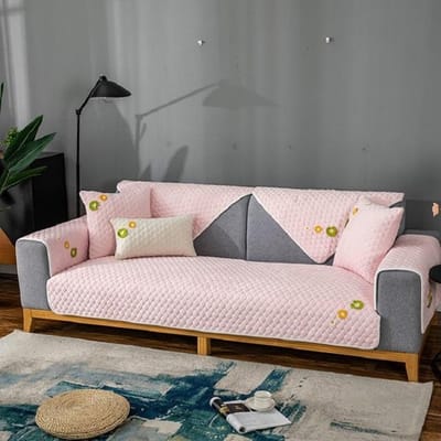 Coussin de canapé en peluche quatre saisons, housse de serviette épaisse générale, décoration de salon, coussin de meubles 1/2/3/4 places 70x70cm rose