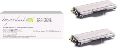 Improducts® Toner - Alternatief Brother TN2120 / TN-2120 zwart XL 2x toner zwart