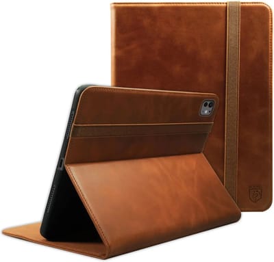 Rosso Deluxe Hoes Geschikt voor iPad Pro 11 (2024/2025) | Book Case Echt Leer | Sleep/Wake | Standaard | Penhouder | Beschermhoes Bruin