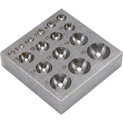 Bloc de dapping en acier, outil de formage de métal semi-circulaire, blocs de matrice de dôme pour la fabrication de bijoux gray