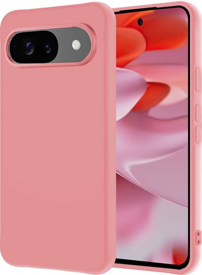 Hoesje - Geschikt voor Google Pixel 9 - Sterk & Shockproof - Hoes Cover - Siliconen Case - Lichtroze