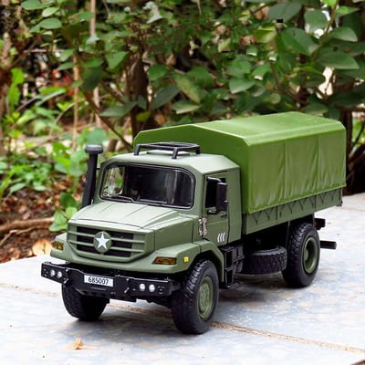 Leger Tactische Vrachtwagen Auto Model Legering Diecast Metaal Militair Transportvoertuig Pantserwagen Model Simulatie Kinderen Speelgoed Cadeau black