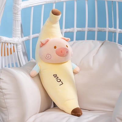 50cm Banaan Varken Kussen Zacht Pluche Speelgoed Bank Bed Lendenkussen Voor Huisdecoratie Gevuld Pluche Dieren Liefde Varken Banaan Kussen