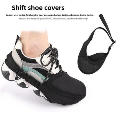 Motorfiets Schakelpook Beschermer Buiten Schoenen Beschermhoes Antislip Variabele Versnellingspook Pad Slijtvast Rijuitrusting zwart