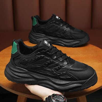 Zomer Herenschoenen Nieuwe Ademende Mesh Schoenen Heren Trendy Veelzijdige Dikke Zool Antislip Sportschoenen Casual Papa Schoenen Heren 44