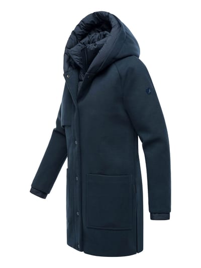 Navahoo Flauschwunder dames wintermantel met afneembare kraag