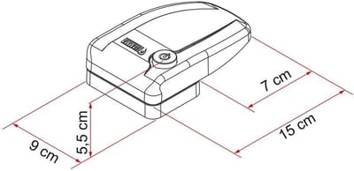 Veiligheidsslot Deur - Deurslot Beveiliging - Extra Beveiliging - Waterdichte Constructie - 24 x 12 x 18 cm - Wit
