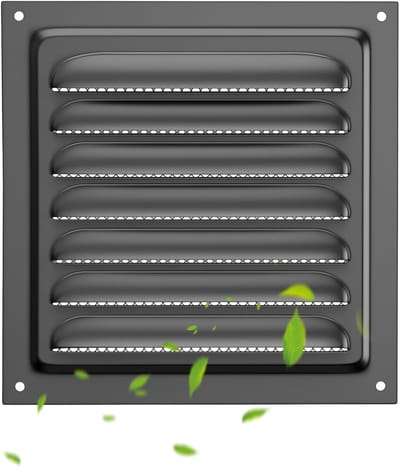 Vierkante Metalen Ventilatiehoes met Gaas voor Binnen en Buiten - 20x20 cm