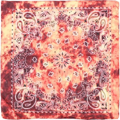 Fako Fashion - Paisley Bandana - Tie Dye - Acid Wash - Bordeaux Rood