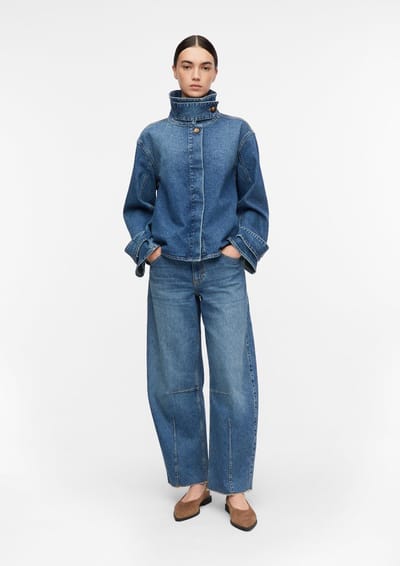 Tapered Jeans Met Franje Mid-Rise Dames COMMA