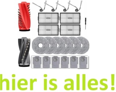 Grote set accessoires compatibel met Roborock Saros 10R - zakken - moppen - filters - motorfilter - hoofd en zijborstel - hoogwaardige vervanging