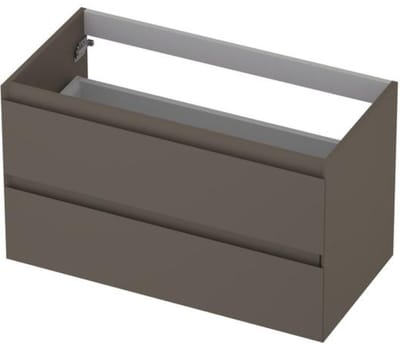 INK - Onderkast 2 Laden Greeploos Gelakt - 900x450x520 Mm - Mat Taupe