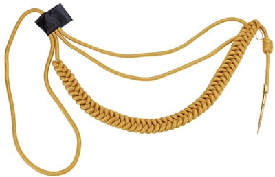 Dailygoods- Aiguillette Schouderkoord Uniek Ontwerp - Gevlochten Koord - Polyester - Badge Koord - Lengte 94 cm - Breedte 25 mm - Hanger 8,5 × 1,1 cm