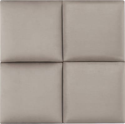Gestoffeerde wandpanelen Carpino set van 4 fluweel 30x30 cm lichtgrijs [neu.haus]