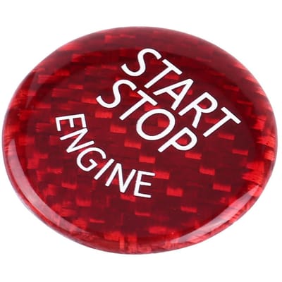 Rode Koolstofvezel Auto Motor Start Stop Knop Schakelaar Afdekking Voor BMW 1 7 Serie X1 X3 X6